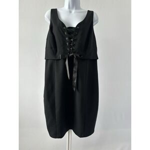 NWT Sz: 18P Lane Bryant Black Sleeveless Corset Dress Sexy Goth Party (b40)